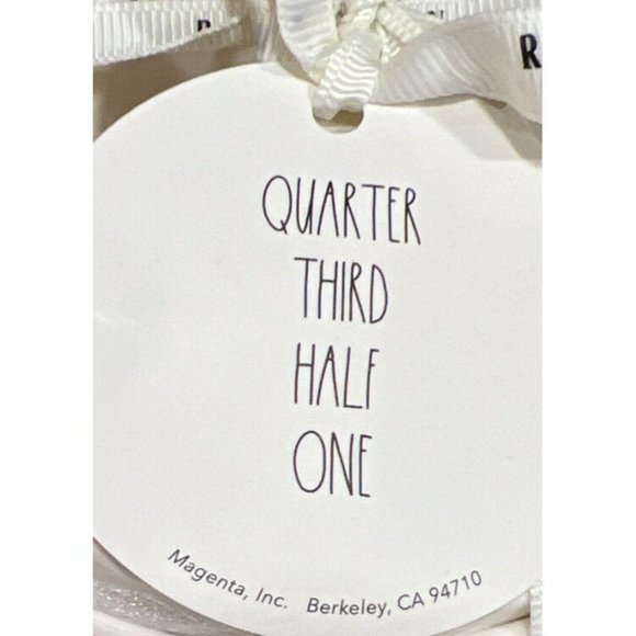 Set Of 4 Rae‎ Dunn Ceramic Measuring Cups Nesting Ivory ONE HALF THIRD QUARTER - Picture 4 of 5